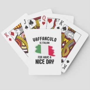 Vaffanculo is Italiaans voor veel succes, Italiaan Pokerkaarten