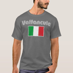 Vaffanculo Italiaanse vlag Italië Retro T-shirt