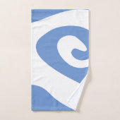 Vague à fleurs bleues et blanches (Serviette à main)