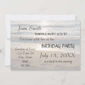 Vague à la carte d'invitation de fête (Dos)