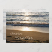 Vague à la carte d'invitation de fête (Devant / Derrière)
