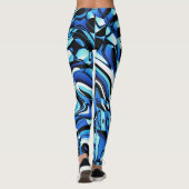 Vague Abstraite 270321 - 02 Leggings Bleus (Dos)