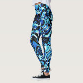 Vague Abstraite 270321 - 02 Leggings Bleus (Gauche)