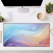 Vague Abstraite de Soie Iridescente