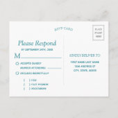 Vague aquarelle ombrée sarcelle | Choix de menu RS (Dos)