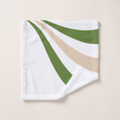 Vague blanche, sable et palme verte (Gant de toilette)