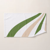 Vague blanche, sable et palme verte (Serviette à main)