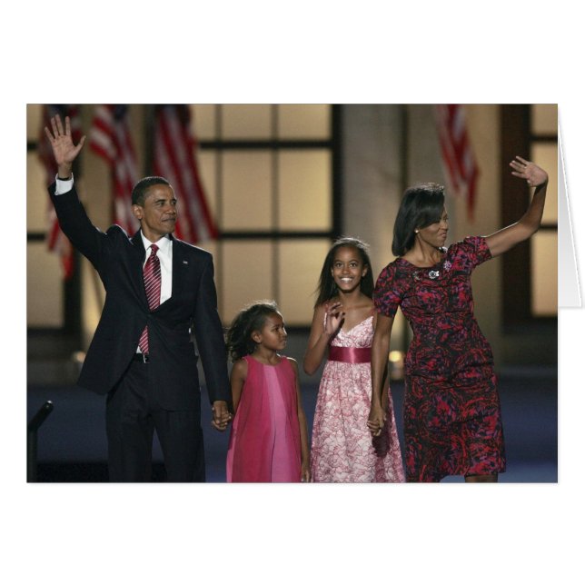 Vague de la famille Barak Obama à la dernière nuit (Devant horizontal)
