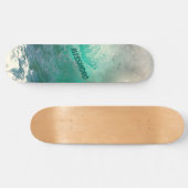 Vague de la mer & Votre nom Skateboard (Horz)