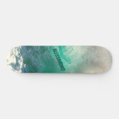 Vague de la mer & Votre nom Skateboard (Horz)
