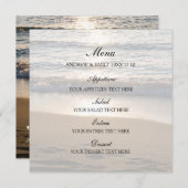 Vague de menu de mariage au coucher du soleil (Devant / Derrière)
