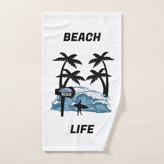 Vague de plage Funny (Serviette à main)