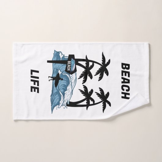 Vague de plage Funny (Serviette à main)