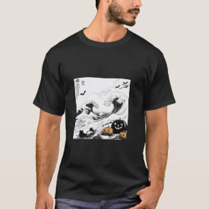 Vague d'ombres Hokusai rencontre la T-shirt d'Hall