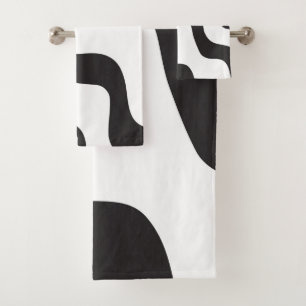 Vague noir et blanc Art moderne abstrait Chic