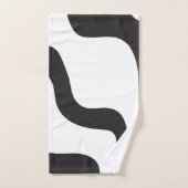 Vague noir et blanc Art moderne abstrait Chic (Serviette à main)