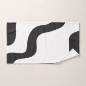 Vague noir et blanc Art moderne abstrait Chic (Serviette à main)