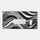 Vague noire et blanche Abstraite (Clavier et souris)