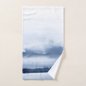 Vague océanique aquarelle bleue côtière (Serviette à main)