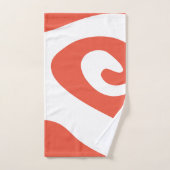 Vague orange rouge et blanche (Serviette à main)