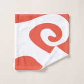 Vague orange rouge et blanche (Gant de toilette)
