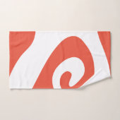 Vague orange rouge et blanche (Serviette à main)