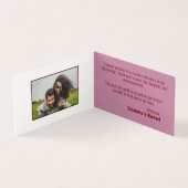 Vague rose et Carte de remerciements Mariage flora (Inside)