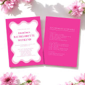 Vague rose invitation moderne et amusante pour ent