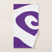 Vague royale violet blanc (Serviette à main)