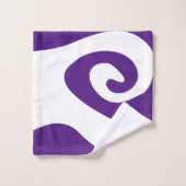 Vague royale violet blanc (Gant de toilette)