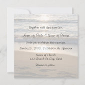 Vague sur les cartes de Faire-part de mariage du c (Devant)