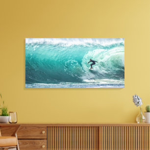 Vague, Surfeur, Belle Toile de Paysage