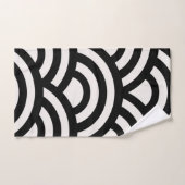 Vagues Abstraites, Arches, Lignes Noires Et Blanch (Serviette à main)