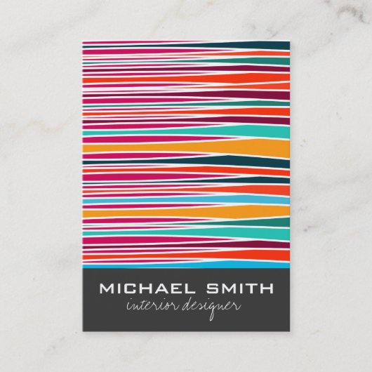 vagues Abstraites Carte de visite du concepteur d' (Devant)