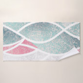 Vagues abstraites de bord de mer  (Serviette de bain)