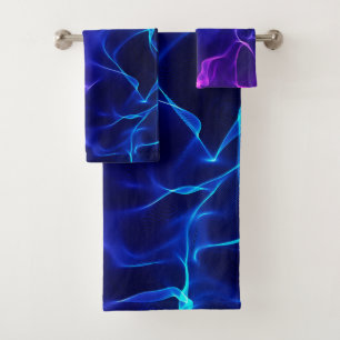 Vagues Abstraites élégantes - bleu et violet -
