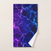 Vagues Abstraites élégantes - bleu et violet - (Serviette à main)