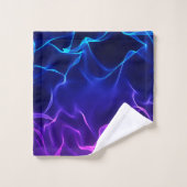 Vagues Abstraites élégantes - bleu et violet - (Gant de toilette)