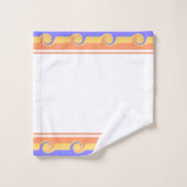 Vagues Abstraites en couleurs pastel sur blanc (Gant de toilette)