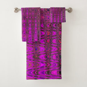 Vagues Abstraites Magenta Retro Boomerang