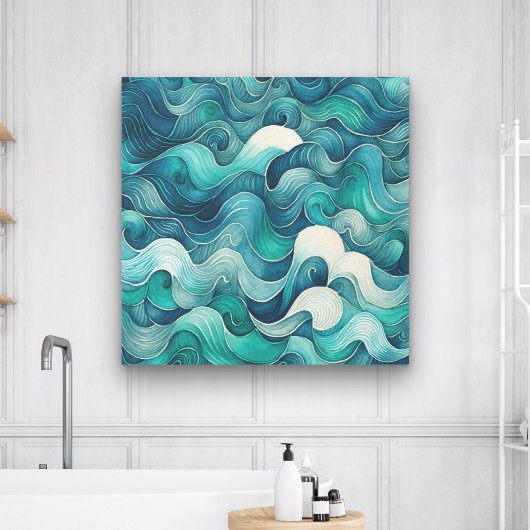 Vagues Abstraites Mur Art Grande toile Impression