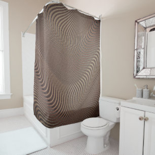 Vagues Abstraites Rideau de douche Brown foncé