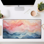 Vagues Abstraites Roses Et Bleues Personnalisées