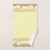 Vagues Abstraites sur beige et jaune clair (Serviette à main)