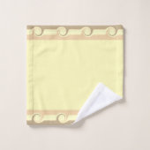 Vagues Abstraites sur beige et jaune clair (Gant de toilette)