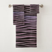 Vagues Art Déco Noir & Violet (En situation)