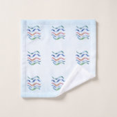 Vagues bleu océan et marine (Gant de toilette)
