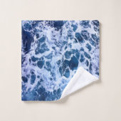 Vagues Bleues Au Bord De L'Océan (Gant de toilette)