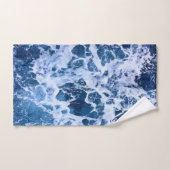 Vagues Bleues Au Bord De L'Océan (Serviette à main)