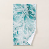 Vagues bleues de l'océan (Serviette à main)